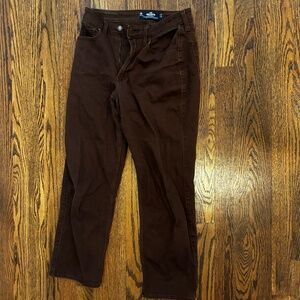 Hollister Brown High Rise Vintage Straight Jeans Size 5R